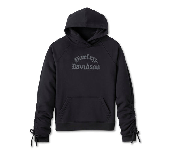 Original Harley-Davidson® Damen-Raglan-Hoodie „Wild Cat Bar & Shield“ – Harley Schwarz 96223-25VW