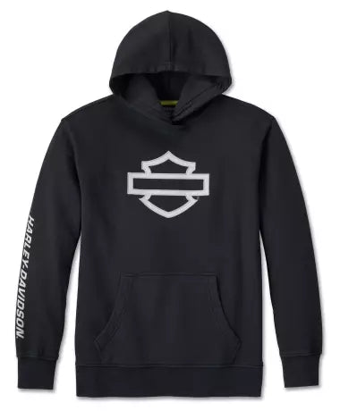 Original Harley-Davidson Damen Oversized Hoodie Street Machine Bar & Shield schwarz 96236-24VW