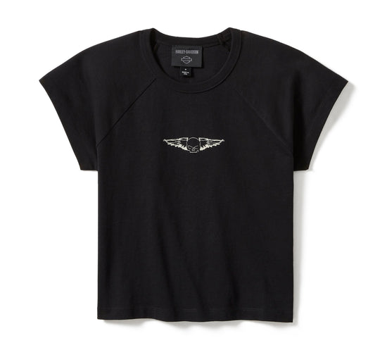 Original Harley-Davidson® Damen-T-Shirt mit Willie G Wing Totenkopf-Motiv (Baby Doll) 96278-25VW