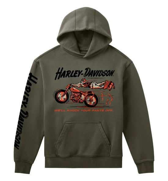 Harley-Davidson 96382-26VX Hoodie Knock Your Pants Off Fleece Grün
