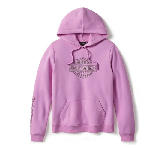 Harley-Davidson Damen Essential Bling Pullover Fleece Hoodie Lila 96417-25VW