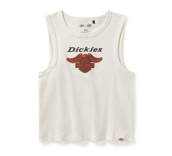 Original Harley-Davidson® Damen Dickies x HD Racerback Cropped Eagle Tank - Silver Birch 96582-25VW