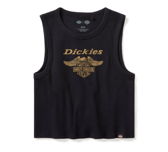 Original Harley-Davidson® Damen Dickies x HD Racerback Cropped Eagle Tank - Anthrazit 96583-25VW