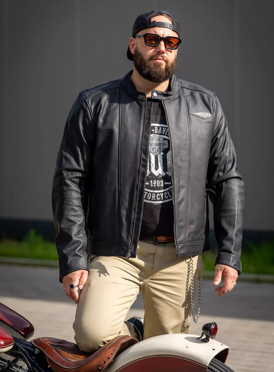 Original Harley-Davidson® Lederjacke 120th Anniversary Revelry schwarz 9703023EM