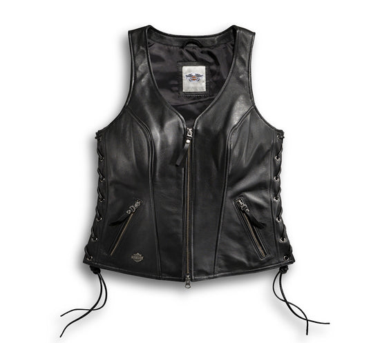 98071-14VW Harley-Davidson Weste-avenue, Leder, schwarz