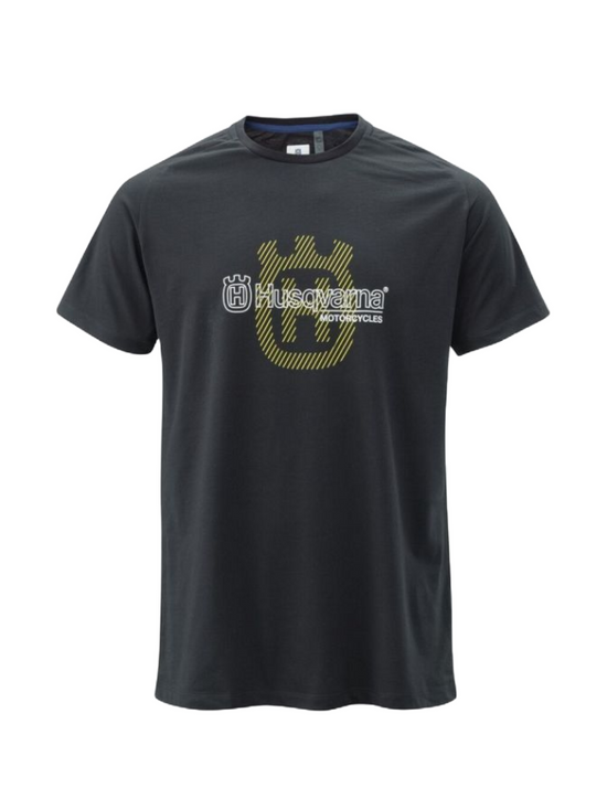 Husqvarna - Origin Tee Schwarz - 3HS240033503 Letztes Exemplar, Größe M