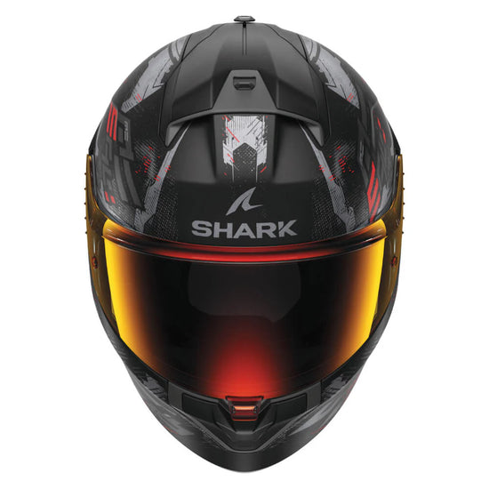 SHARK RIDILL 2 HELM MOLOKAI MATT SCHWARZ / ANTHRAZIT / ROT HE1110E-KAR