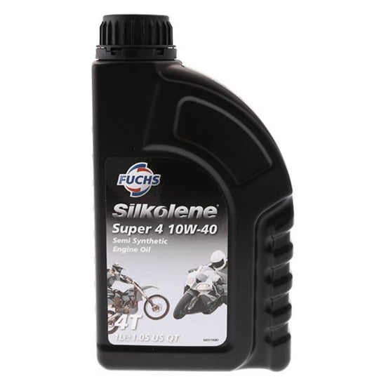 Silkolene Super 4 SAE 10W-40 Teilsynthetisches 4-Takt-Motorrad-Motocross-Motoröl, 1 l