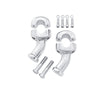 Harley Davidson 56269-09 Curved Pull Back Fat Riser KIT-RISER, 4-IN/2-PC-KLEMME/1,25 BAR, CHRM