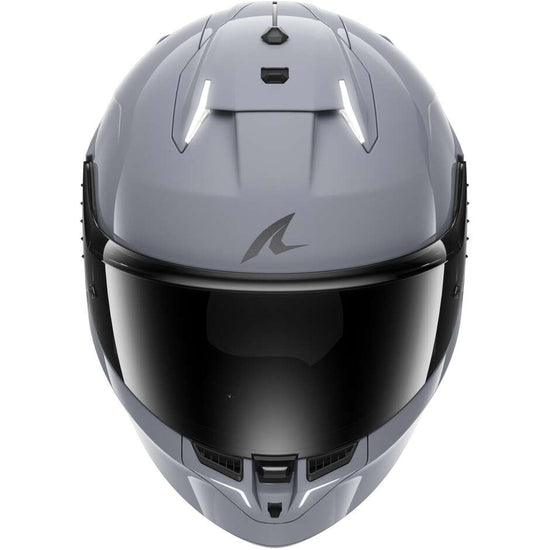 SHARK Motorradhelm mit LEDSKWAL i3 DARK SHADOW EDITION Gun Silver he0824es05