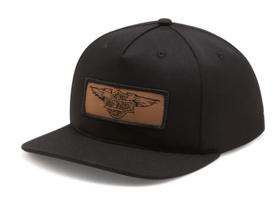 Original Willie G. Silver Wings Baseballkappe mit Lederaufnäher, verstellbar, 96267-25VX