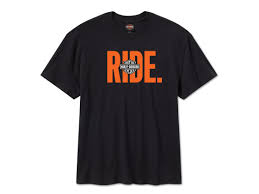 96824-26VM Harley-Davidson Strick-T-Shirt, ride, schwarz