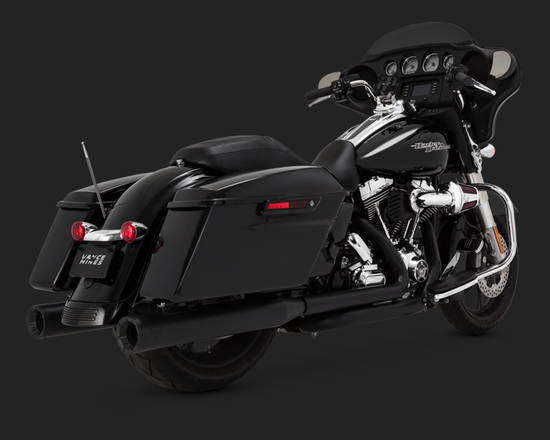 Vance & Hines Eliminator 400 Slip-on-Schalldämpfer in Schwarz für Harley Davidson 1995-2016 Touring-Motorräder (46703)