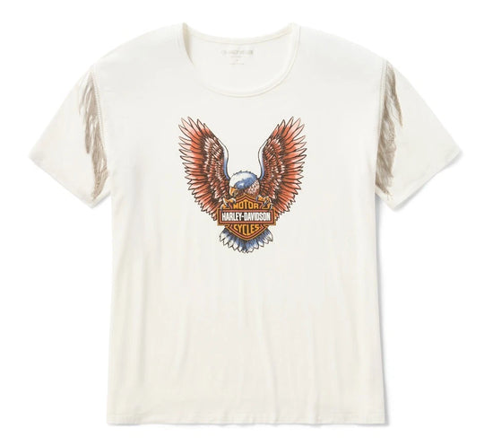 96240-26VW Harley-Davidson Strick-T-Shirt, Off-White