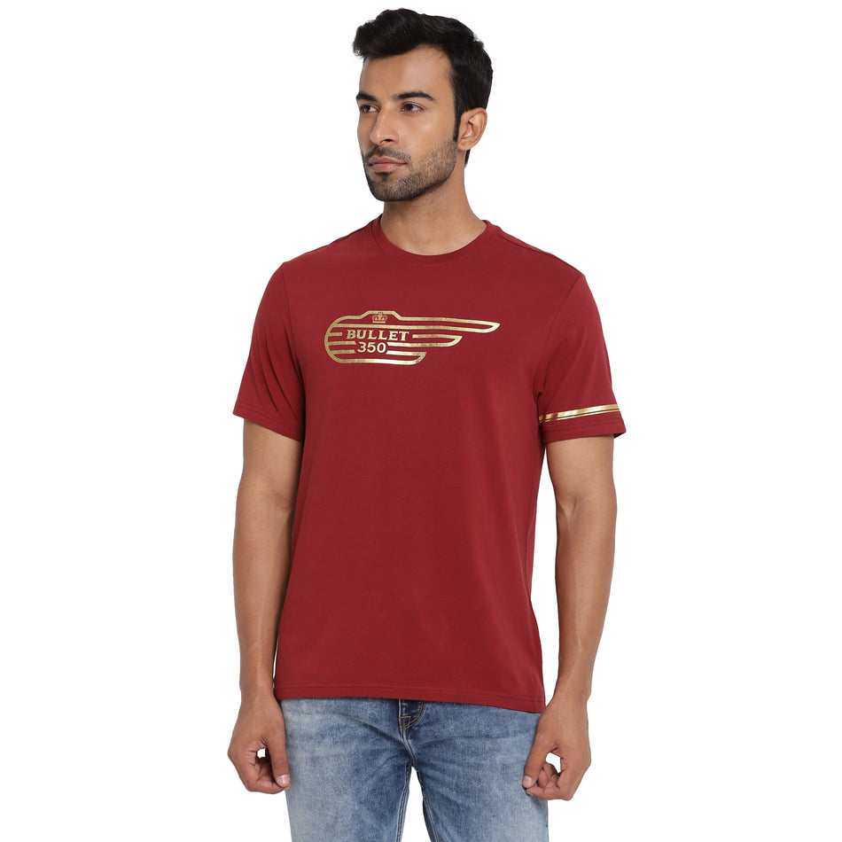 Royal Enfield - Bullet 350 Maroon T-Shirt - RLATSO230175