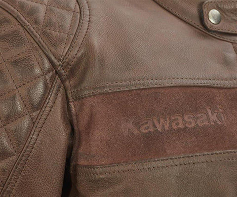 Kawasaki 104CRM22102L LONDON BRAUN LEDERJACKE (Herren) 2XL