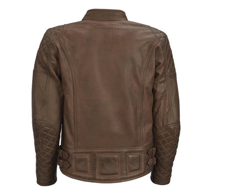 Kawasaki 104CRM22101L LONDON BROWN LEATHER JACKET (male) XL