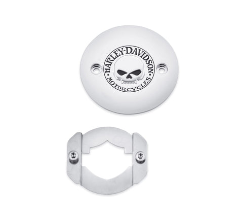 Harley Davidson 25600044 Willie G Skull Right Side Medallion KIT-PRIMARY COVER,WILLIE G SKU