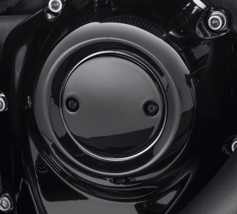 Harley Davidson 25600098 Milwaukee-Eight Motor-Timer-Abdeckung – schwarz glänzend KIT, TMR CVR, schwarz glänzend