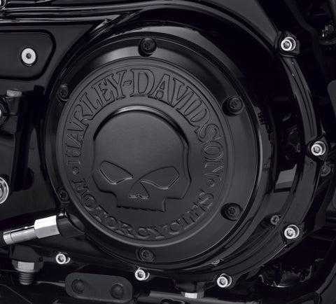 Harley Davidson 25700744 Willie G Skull Derby-Abdeckungssatz, CVR/SLG, CL CVR, WILLIE G SKULL, SCHWARZ