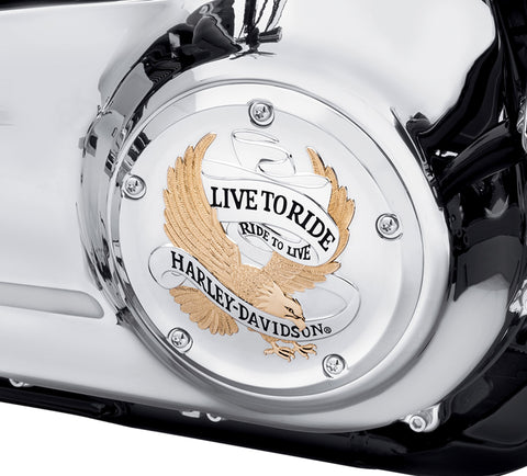 Harley Davidson 25700961 Live to Ride Derby-Abdeckungs-KIT, CVR/SLG, KUPPLUNG, LIVE TO RID