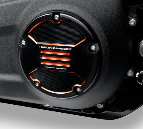 Harley Davidson 25701532 Adversary Derby Cover KIT, CVR/SLG, SCHWARZ MIT ORANGE