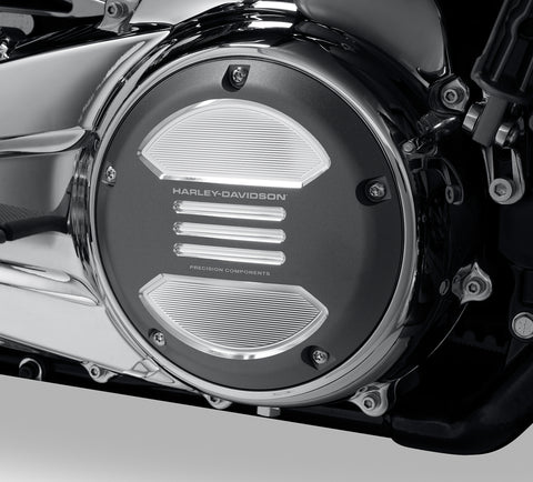 Harley Davidson 25701537 Adversary Derby Cover Kit, CVR/SLG, GRAU MIT HIGHLIGHT
