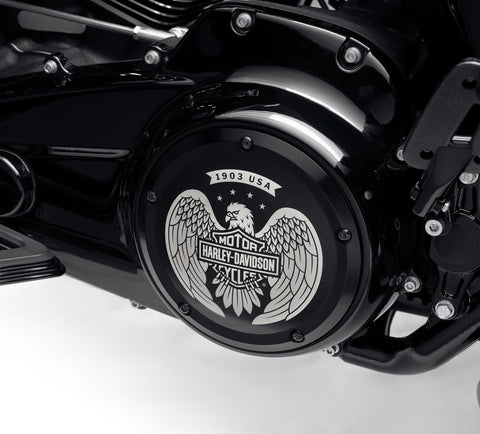 Harley Davidson 25701551 Eagle Bar &amp; Shield Derby-Abdeckungs-KIT, CVR/SLG, CL, GRAFIK EAGLE
