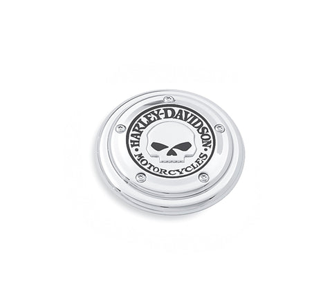 Harley Davidson 29417-04 Willie G Skull Luftfilterblende – Chrom-KIT-EINSATZ, AC mit Totenkopf, TC88