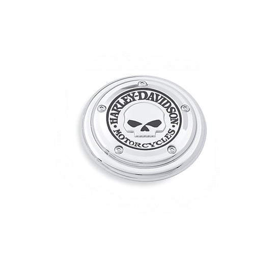 Harley Davidson 29417-04 Willie G Skull Luftfilterblende – Chrom-KIT-EINSATZ, AC mit Totenkopf, TC88