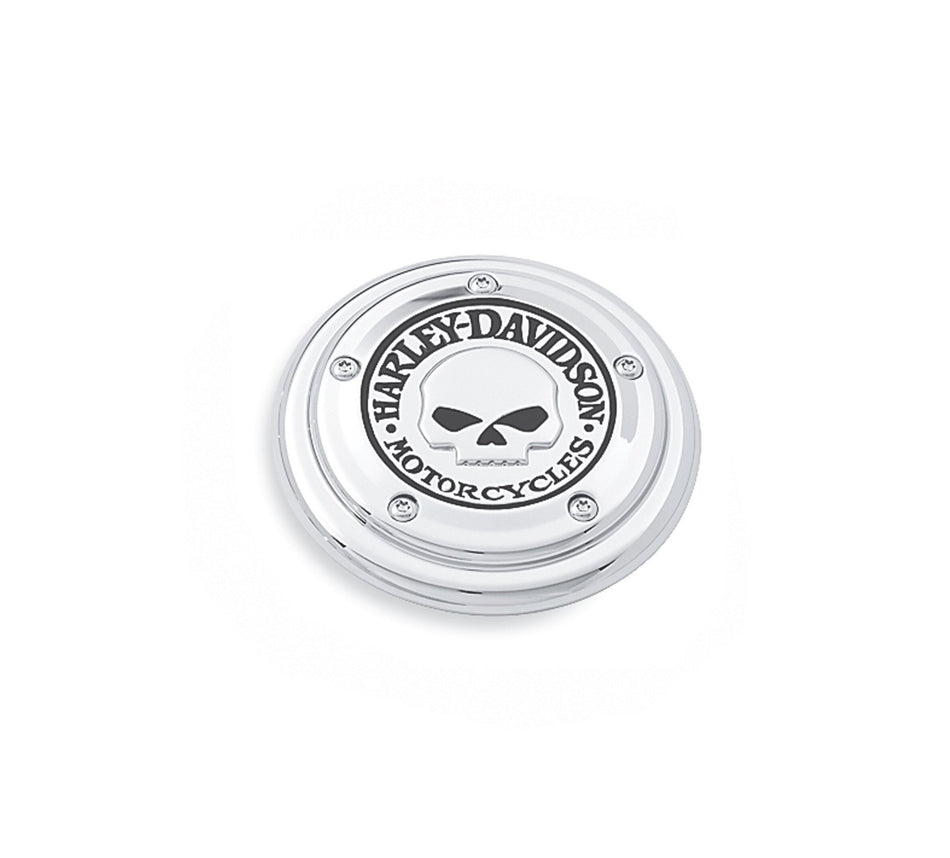 Harley Davidson 29417-04 Willie G Skull Luftfilterblende – Chrom-KIT-EINSATZ, AC mit Totenkopf, TC88