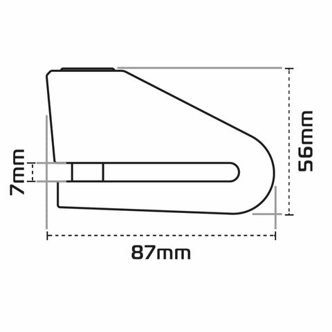 Oxford Alpha XD14 Bremsscheibenschloss (14 mm Stift) Gelb - LK276