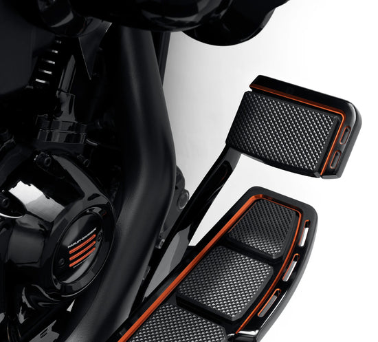 Harley Davidson 50600511 Adversary Großes Bremspedal-Auflage-KIT, BRK PDL, GROSS, ADVERSARY, SCHWARZ/ORN