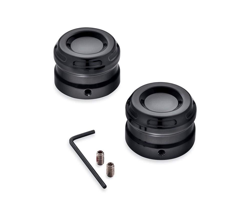 Harley Davidson 43000124Dominion Vorderachsmutternabdeckungs-KIT, ACHSE, ABDECKUNG, SCHWARZ