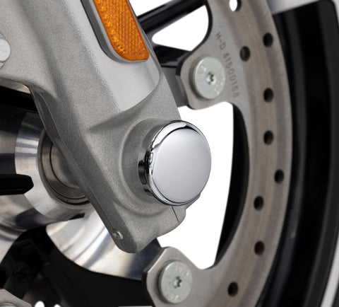Harley Davidson 43000315 Chrom-Mutternabdeckungen für Vorderachse, KIT, ACHSE, MUTTER, CVR, FR, CHROM