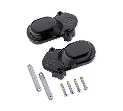 Harley Davidson 43013-09A Bar & Shield Rear Axle Cover Kit KIT-COVER,RR AXLE,BLK/XL