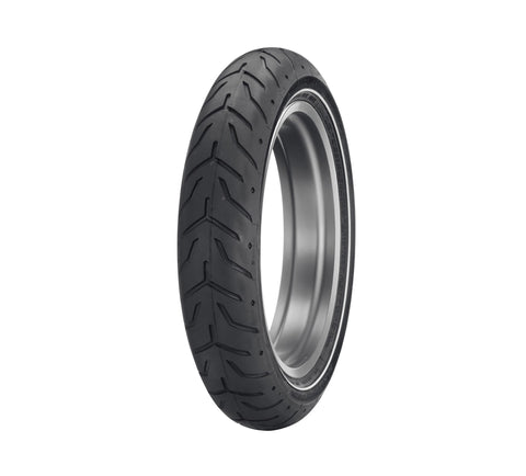 Harley Davidson 43115-09A Dunlop Tire Series - D408F 130/80B17 Slim Whitewall - 17 in. Front TIRE,FR,130/80B17,NWW,CO-BRAND