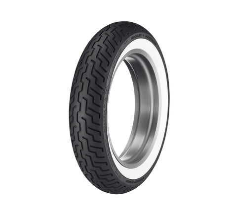 Harley Davidson 43119-92A Dunlop Tire Series- D402 MT90B16 Wide Whitewall - 16 in. Rear TIRE,RR/WIDE/W-W/CO-BRAND