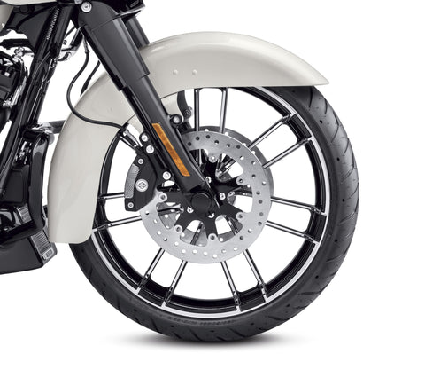 Harley Davidson 43300494A Knockout Custom-Rad, Kontrast-Chrom-KIT, vorderes Rad, 21 x 3, CTRS CHRM, gegossen