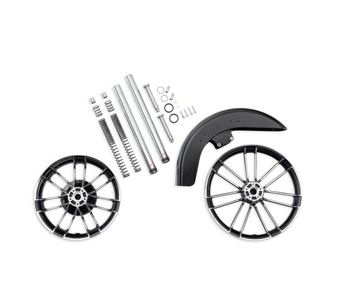 Harley Davidson 43300494A Knockout Custom Wheel Contrast Chrome KIT,FR WHL,21X3,CTRS CHRM,CAST