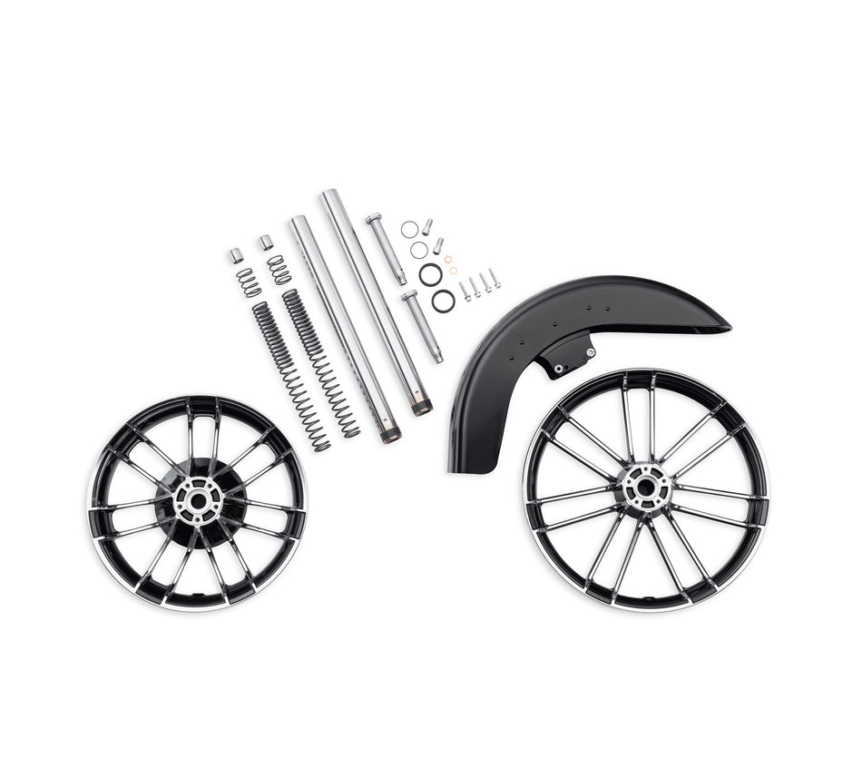 Harley Davidson 43300494A Knockout Custom Wheel Contrast Chrome KIT,FR WHL,21X3,CTRS CHRM,CAST