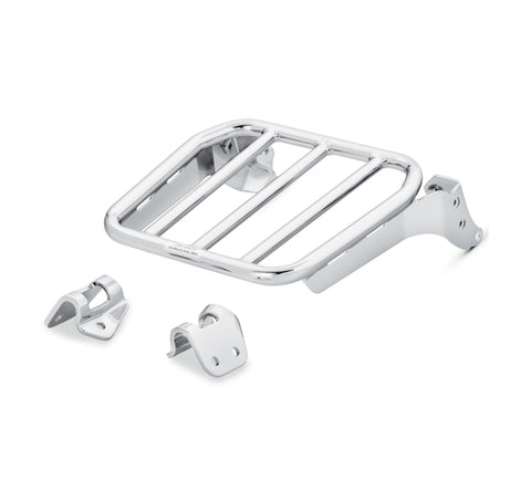 Harley Davidson 50300130B Sport-Gepäckträger für HoldFast Sissy Bar-Bügel – Chrom-KIT, GEPÄCKTRÄGER, UPRIGHT MTD, CHROM, WI