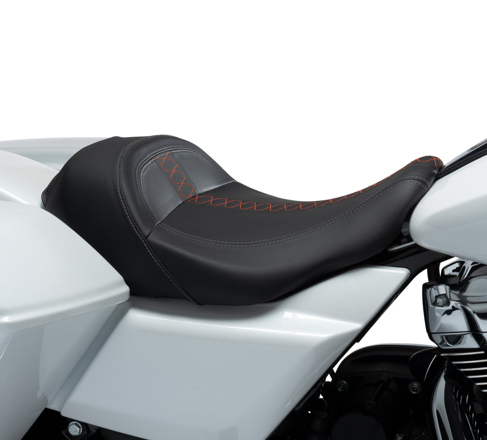 Harley Davidson 52000691 Low-Profile Solo Touring Seat  â€œ Orange Stitch KIT,RDR SEAT,SOLO,LOW PRO