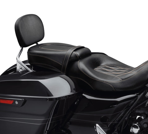 Harley Davidson 52400140 Low-Profile Passenger Pillion  â€œ Black Diamond w/Toast Stitching PILLION,LOW-PROFILE,BLACK,TOUR