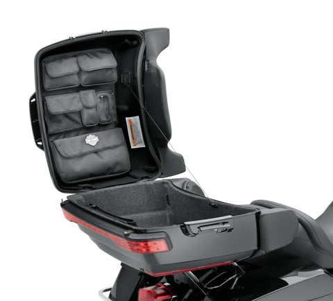 Harley Davidson 53000392 Tour-Pak Deckel-Innenfutter mit Organizer – Premium Schwarz TOUR-PAK DECKEL-ORGANIZER &amp; FUTTER – SCHWARZ