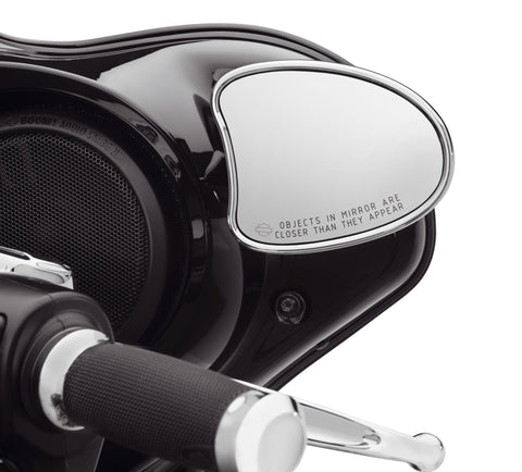 Harley Davidson 56000098A Chrom-KIT für konische Verkleidungsspiegel, MIR, PREMIUM, CHROM, FLHX