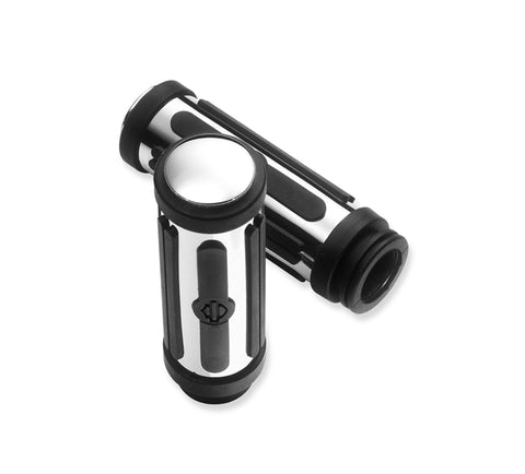 Harley Davidson 56246-08 Chrome and Rubber Hand Grips KIT-GRIPS,SMALL,CHRM & RUBBER