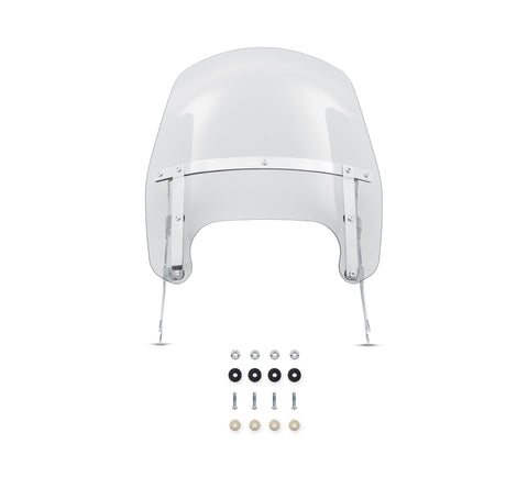 Harley Davidson 57400367 Wind Splitter Abnehmbares kompaktes 15-Zoll-Windschutzscheiben-Set, WSHLD, 15 Zoll, rauchfarben, abnehmbar, poliert