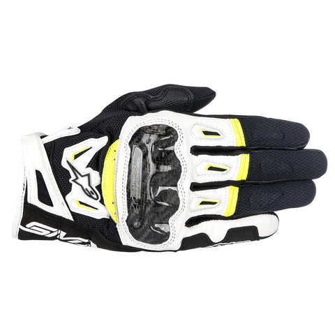 Alpinestars SMX-2 Air Carbon v2 Handschuhe Schwarz Weiß &amp; Gelb 3567717125