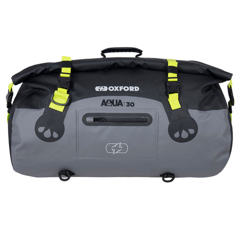 Oxford OL461  Aqua T-30 Roll Bag- Black/Grey/Fluo